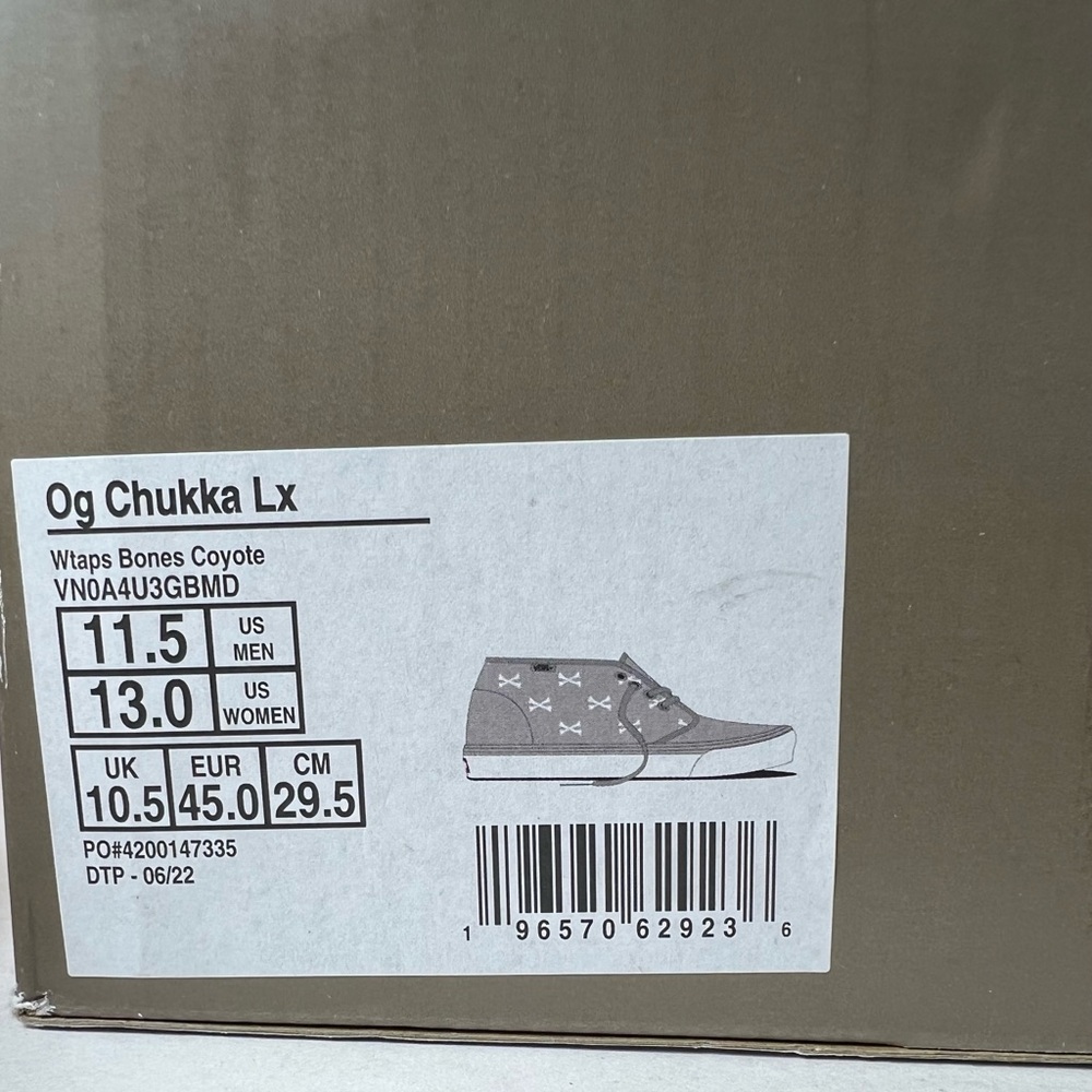 🆕Vans Vault x WTAPS OG Chukka LX "Bones - Coyote Men’s Size:11.5/Women’s Size:13 - Picture 17 of 17